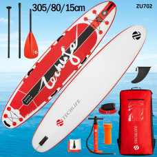 Надуваема дъска за сърф SUP борд червен Techlife 10' – ZU702